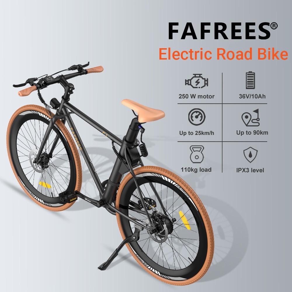 Fafrees F1 Electric Bike  250W Motor  36V 10AH Battery  CST 700C*38C Tires  25km/h Max Speed  90km Max Range  Dual Mechanical D