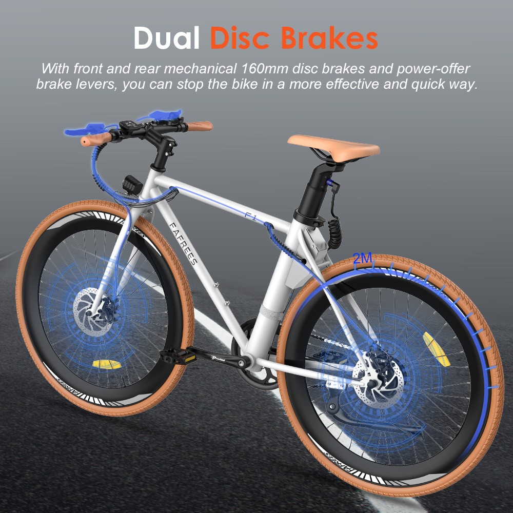 Fafrees F1 Electric Bike  250W Motor  36V 10AH Battery  CST 700C*38C Tires  25km/h Max Speed  90km Max Range  Dual Mechanical D