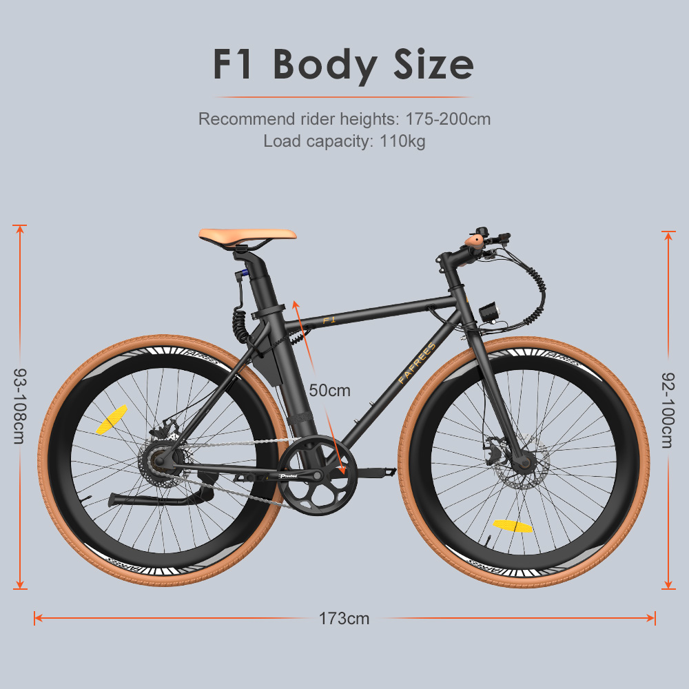 Fafrees F1 Electric Bike  250W Motor  36V 10AH Battery  CST 700C*38C Tires  25km/h Max Speed  90km Max Range  Dual Mechanical D