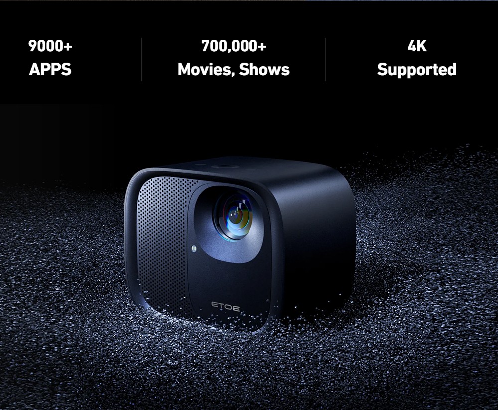 ETOE E3 Pro Projector  500 ANSI  Native 1080P  4K Decoding  Google TV  Auto Focus 