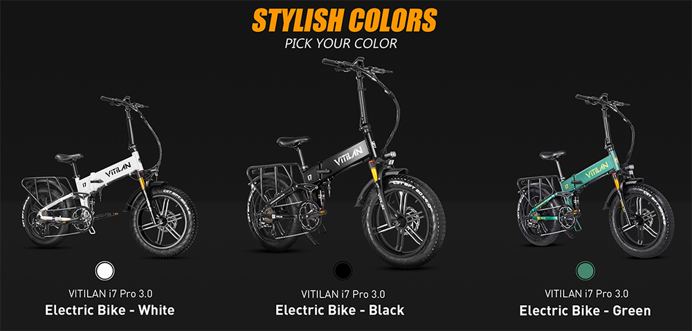 Vitilan I7 Pro 3 0 Electric Bike  750W Motor  48V 20Ah Battery  20*4 0-inch Fat Tire  45km/h Max Speed  110km Max Range  Hydrau