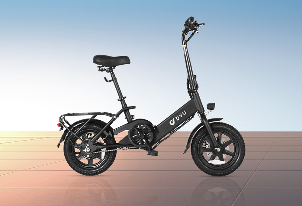 DYU C3 Folding Electric Bike  250W Motor  36V 7 5AH Battery  14 Inch Tires  25km/h Max Speed  37km Range  Front 