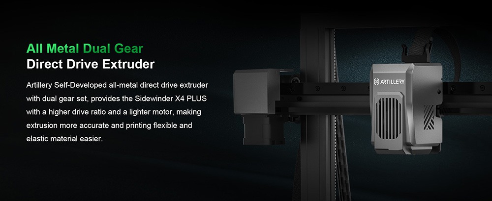 Artillery Sidewinder X4 Plus 3D Printer  500mm/s Print Speed  300*300*400mm Build Volume  XY-Metal Linear Guide Rail  Auto Leve