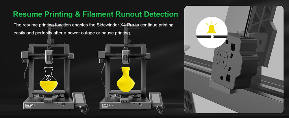 Artillery Sidewinder X4 Pro 3D Printer  240*240*260mm  500mm/s Printing Speed  X Y-axis Linear Rail  Direct Drive Extruder  81 