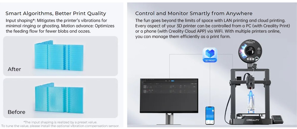 Creality Ender-3 V3 KE 3D Printer  Auto Leveling  0  1mm Printing Accuracy  500mm/s Max Printing Speed  220*220*240mm