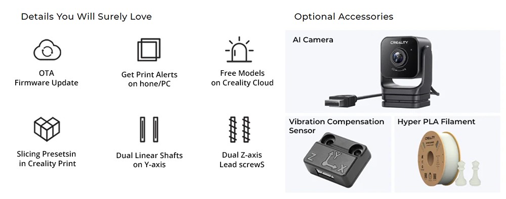 Creality Ender-3 V3 KE 3D Printer  Auto Leveling  0  1mm Printing Accuracy  500mm/s Max Printing Speed  220*220*240mm