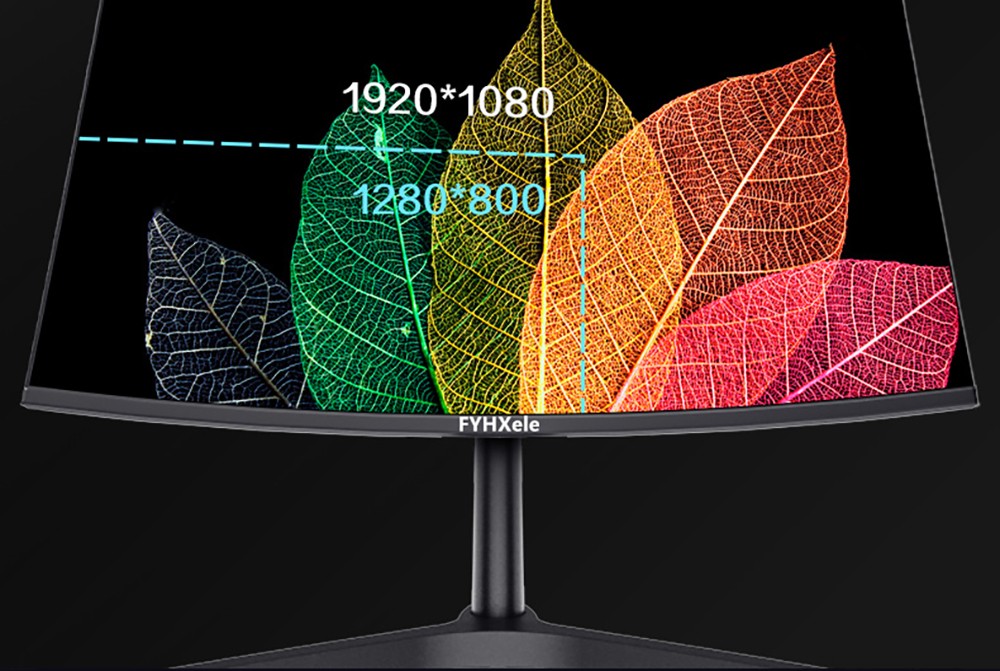 FYHXele FY27FMC-B 27-inch 2800R Curved Gaming Monitor  1920*1080 FHD 16:9 VA Screen  75Hz Refresh Rate  2ms Response Time  99% 