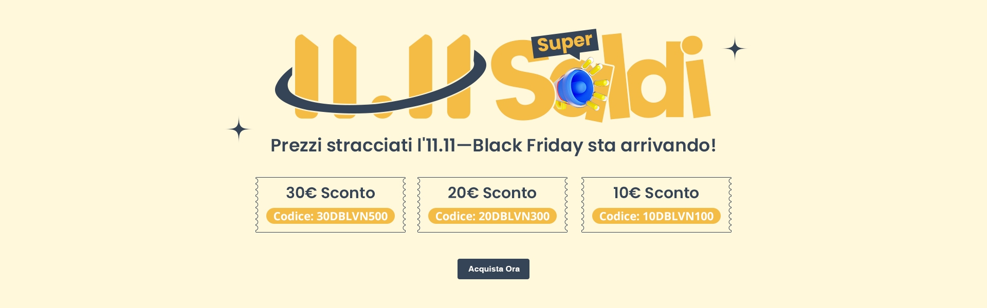 Offerte Lampo 11.11 - Sconti da Paura, Coupon Esclusivi e Regali!